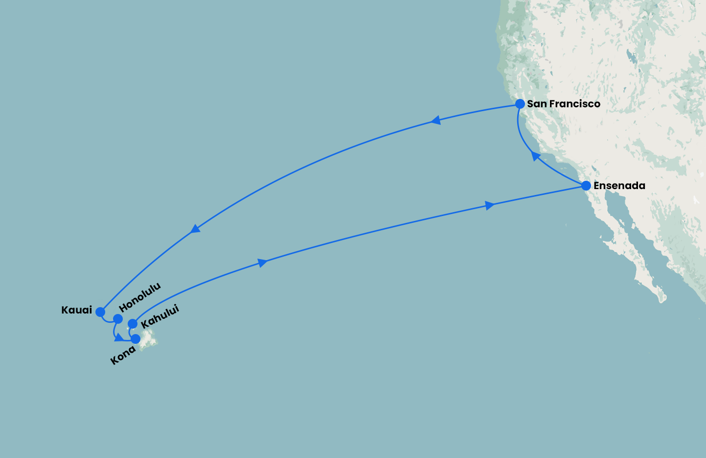 Las Vegas, San Francisco Hawaiin Explorer With Ruby Princess